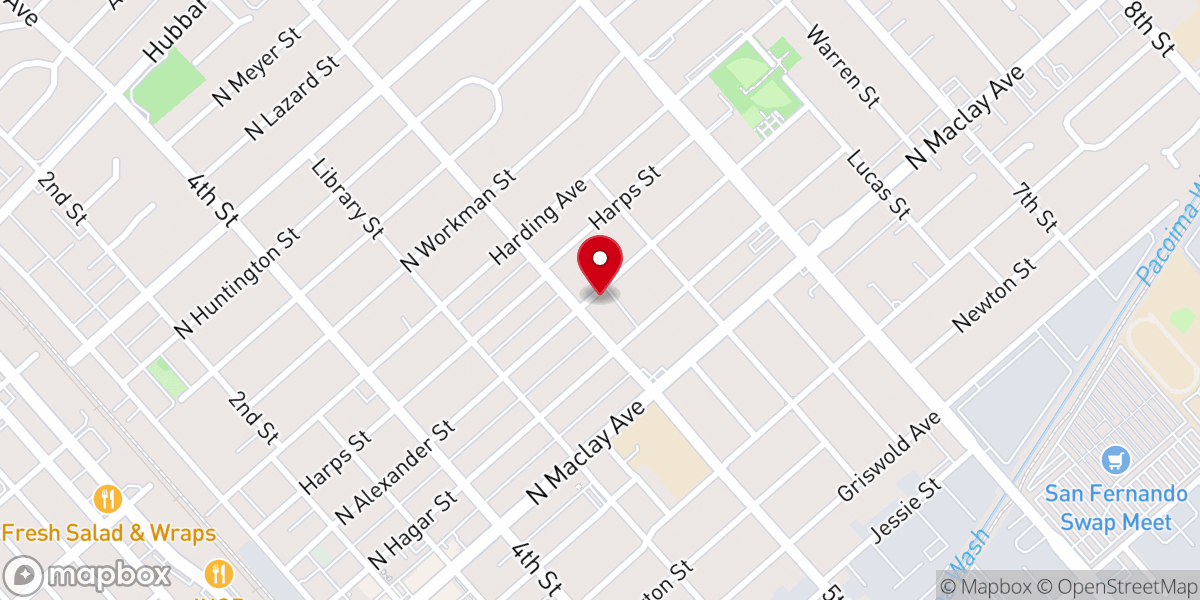 Map showing location of St. Simon's Parish Hall