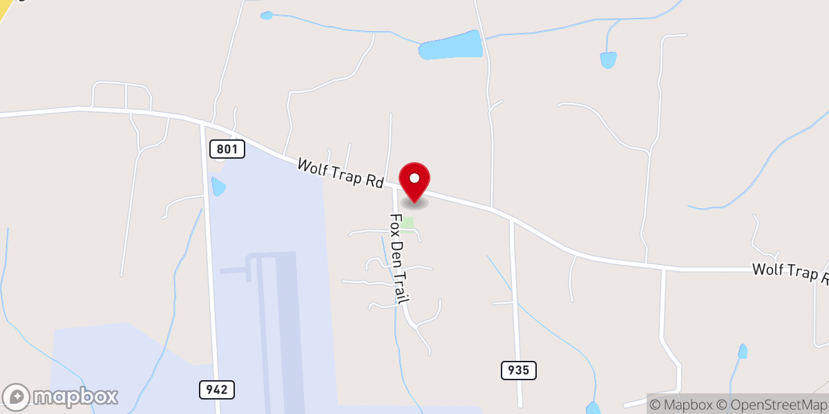 Map showing location of Ebenezer Mennonite Church