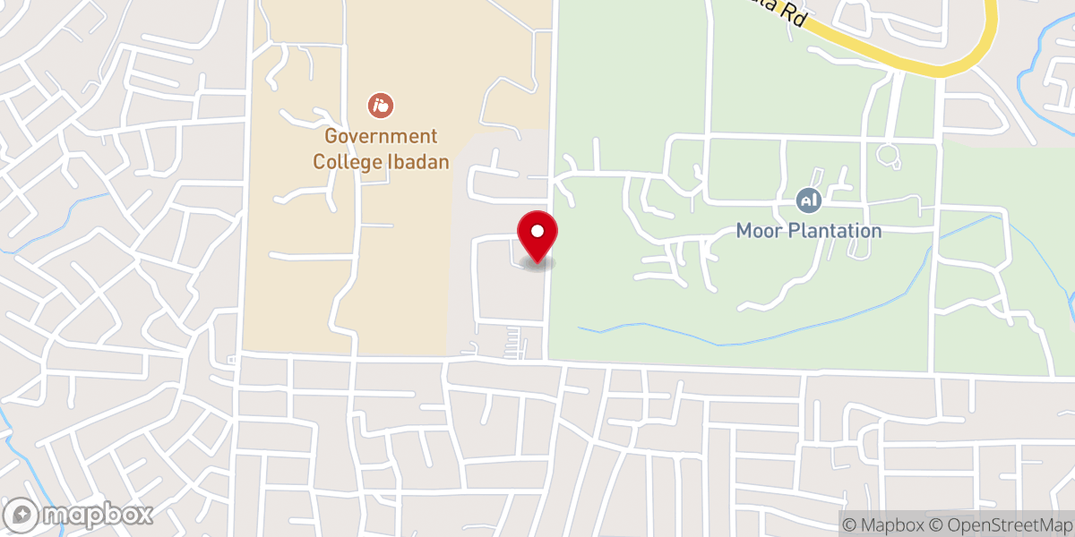 Map showing location of Vine Branch Church, Apata, Centre