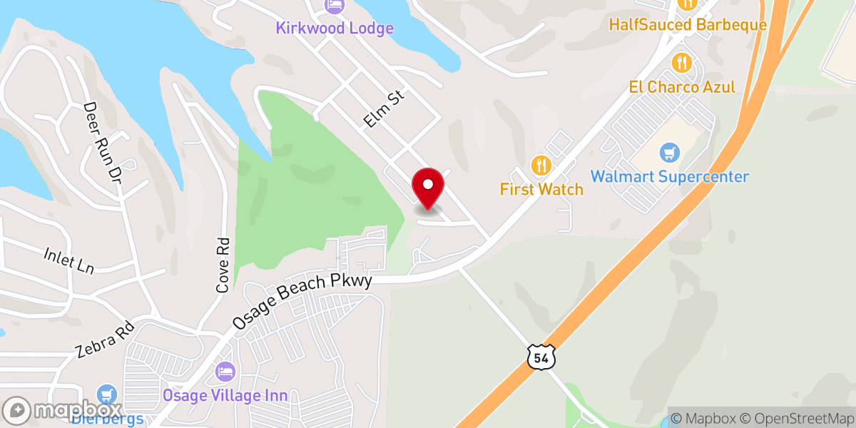 Map showing location of CenterPointe Assembly of God
