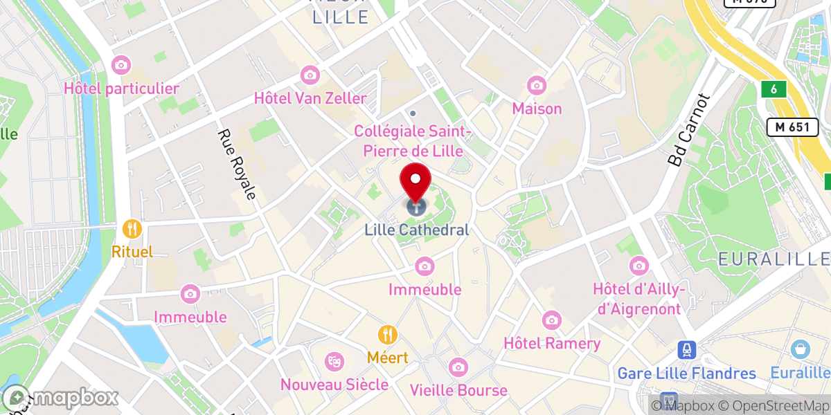 Map showing location of Cathédrale Notre-Dame-de-la-Treille