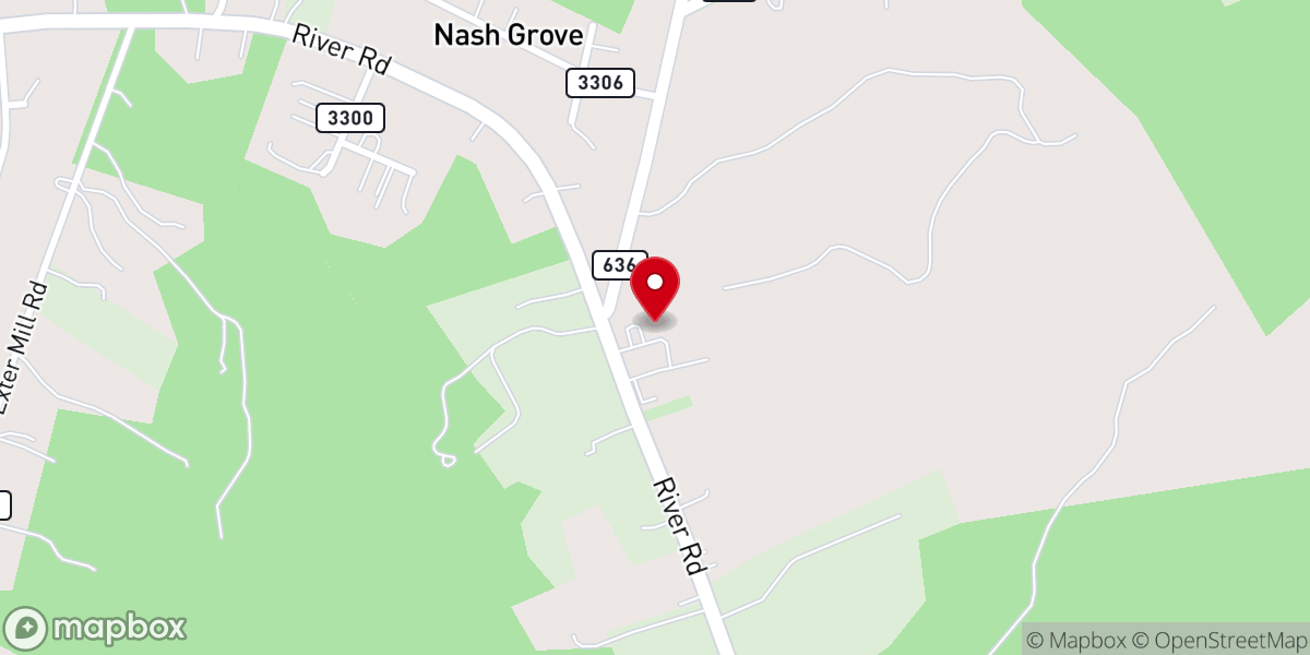 Map showing location of Gill Grove Baptist Church