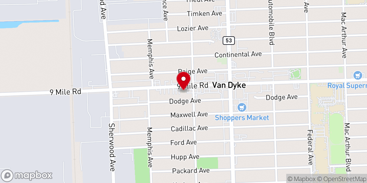 Map showing location of Fellowship General Baptist Church