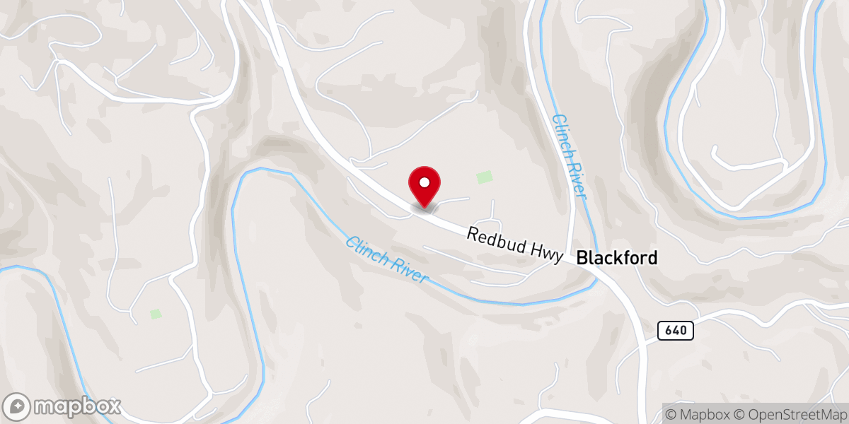 Map showing location of Blackford United Methodist Church