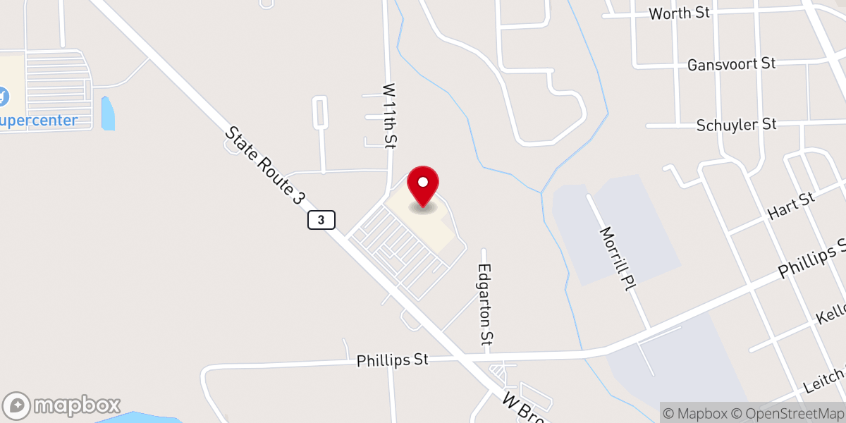 Map showing location of Catholic Charities of Oswego