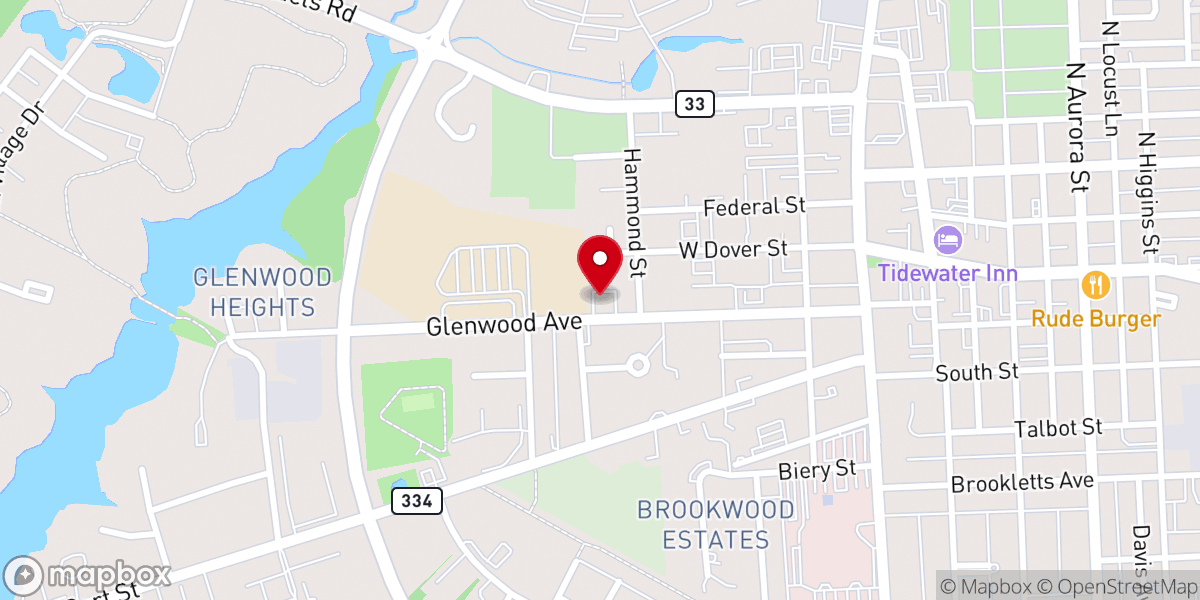 Map showing location of Union Baptist Church
