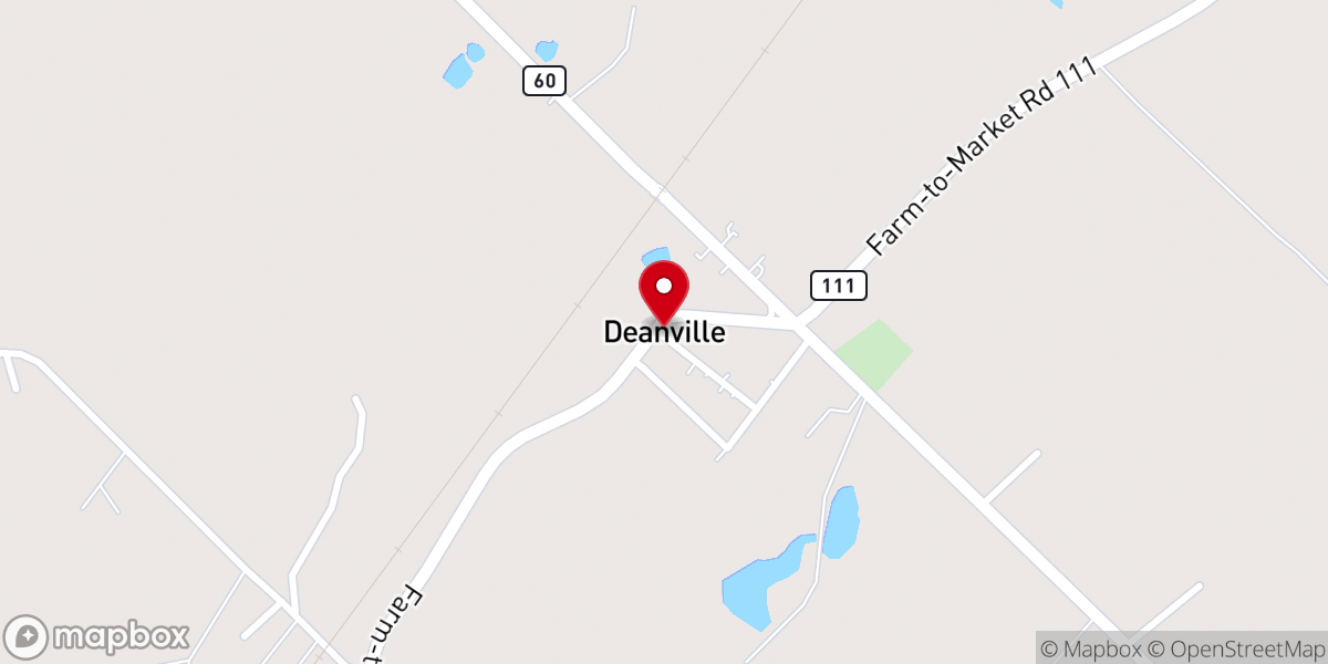 Map showing location of Deanville