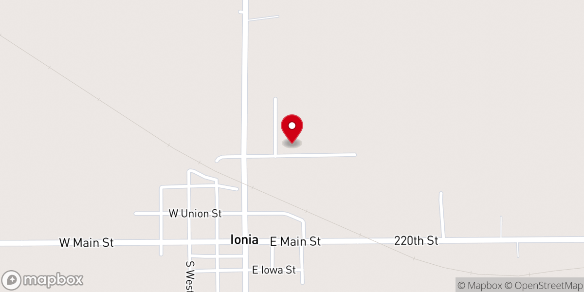 Map showing location of St. Boniface Catholic Church