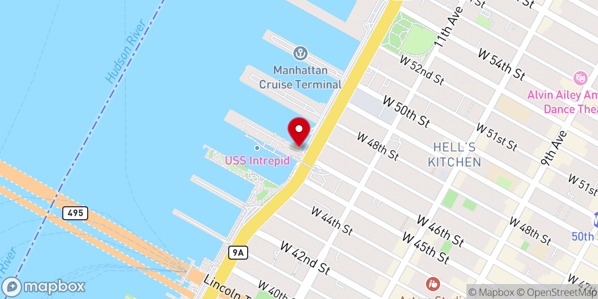 Map showing location of Pier 86 at Hudson River Park