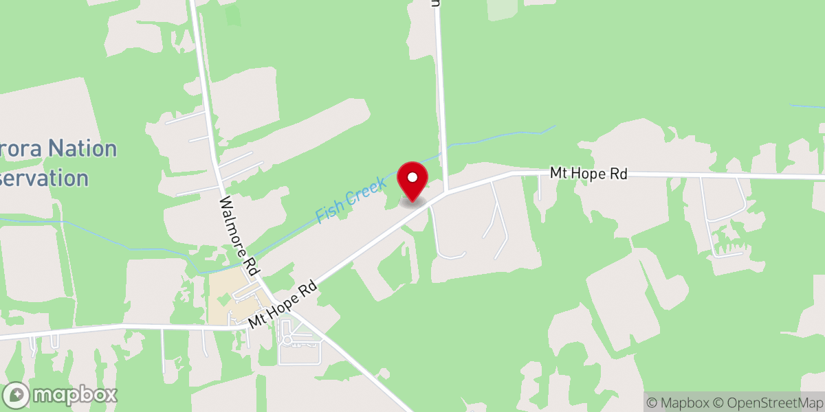 Map showing location of Tuscarora Baptist Church