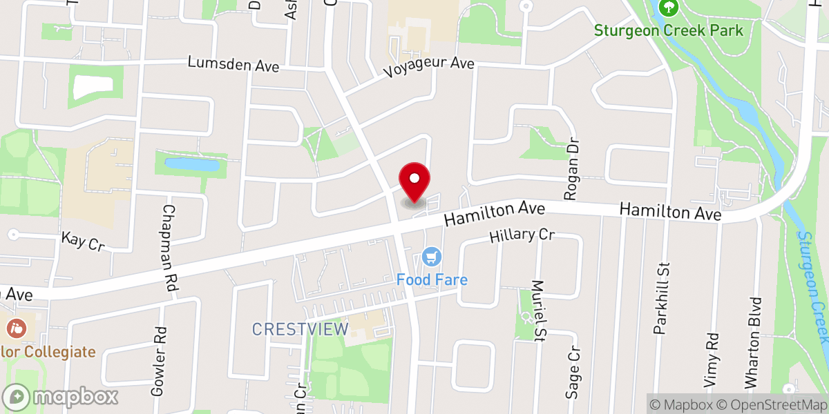 Map showing location of Saint James Lutheran Church