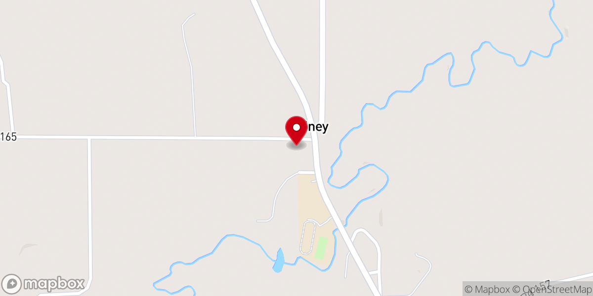 Map showing location of Sidney Baptist Church