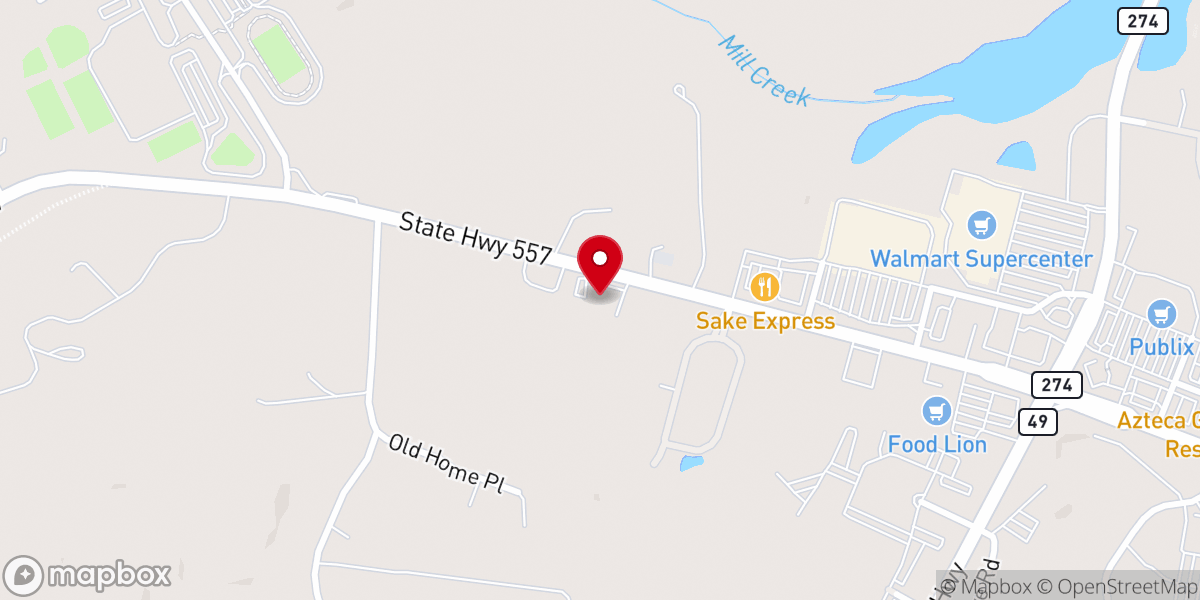 Map showing location of Journey Fellowship Church at Lake Wylie