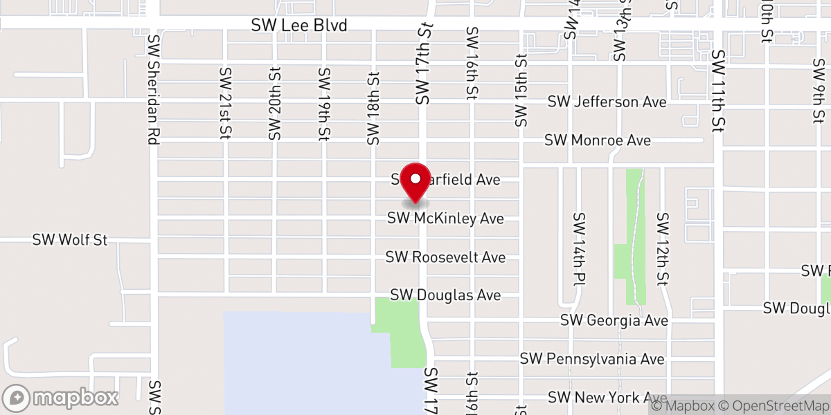 Map showing location of Lawton New Life Seventh-day Adventist Church