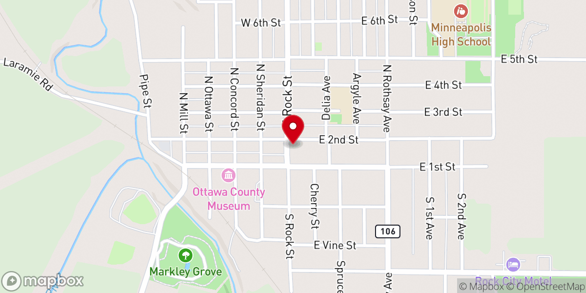 Map showing location of Presbyterian Church