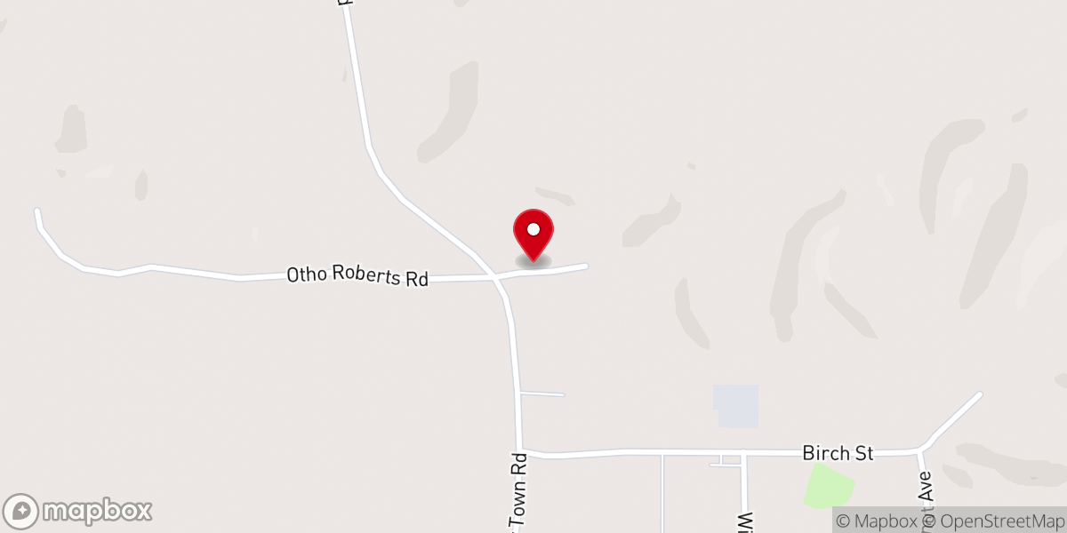 Map showing location of Center Ridge Church