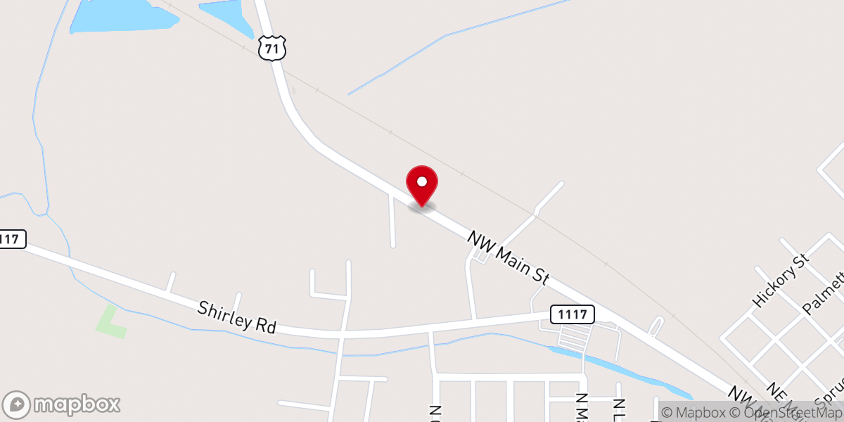 Map showing location of Lakethia Smith Ministries