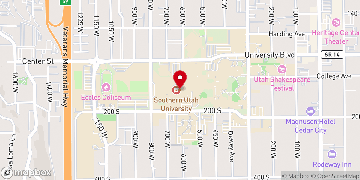 Map showing location of Sterling Church Auditorium