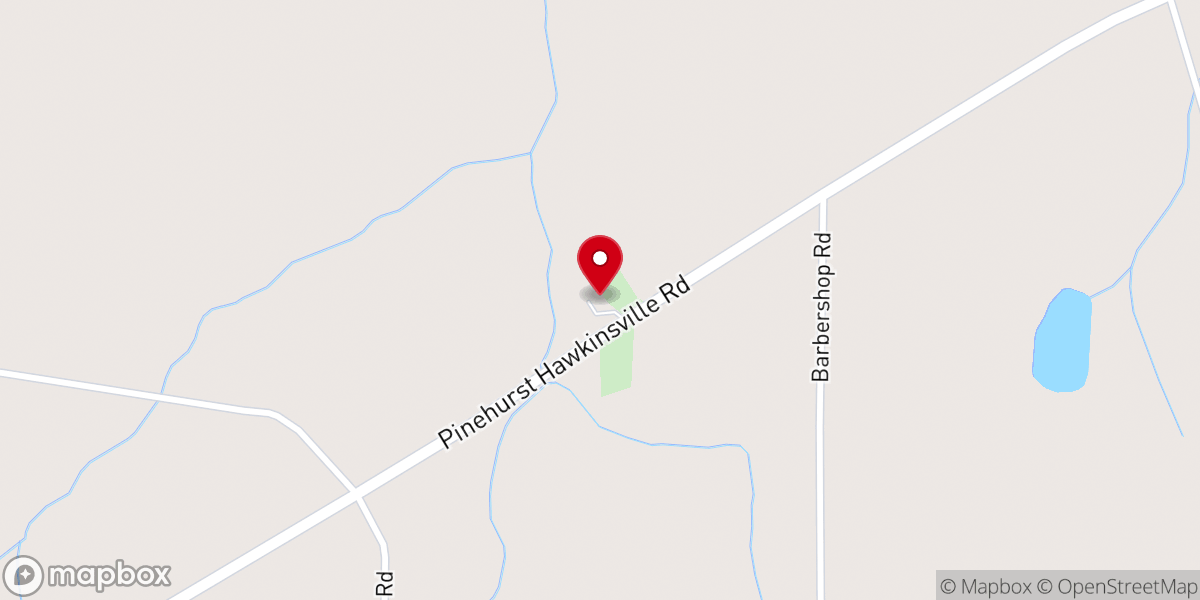 Map showing location of Big Poplar Spring Baptist Church
