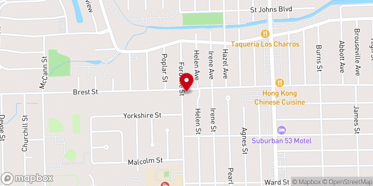 Map showing location of Macedonia Baptist Church
