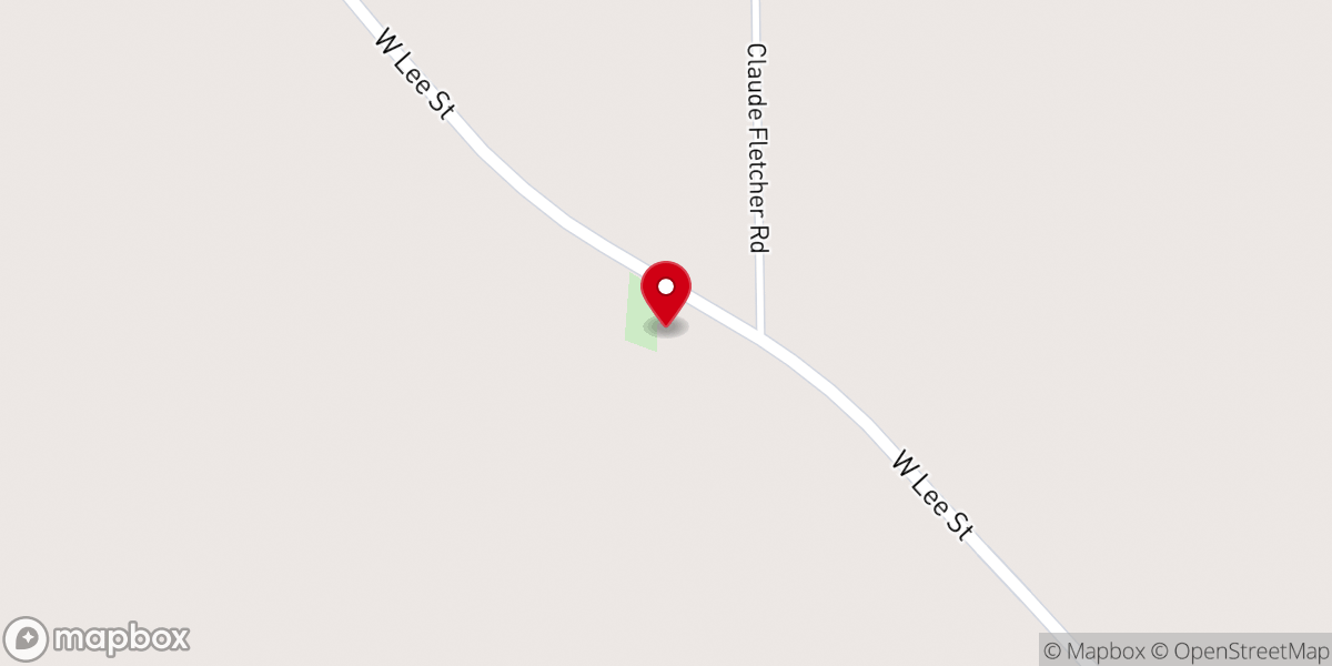 Map showing location of New Bethel Baptist Church