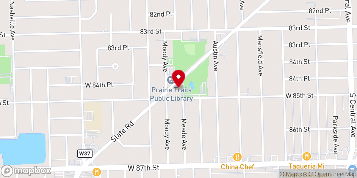 Map showing location of Crossroads Church