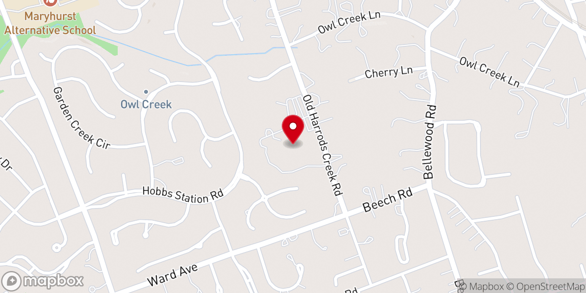 Map showing location of Epiphany Catholic Church