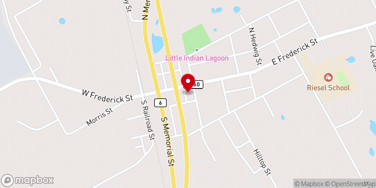 Map showing location of Friedens Church