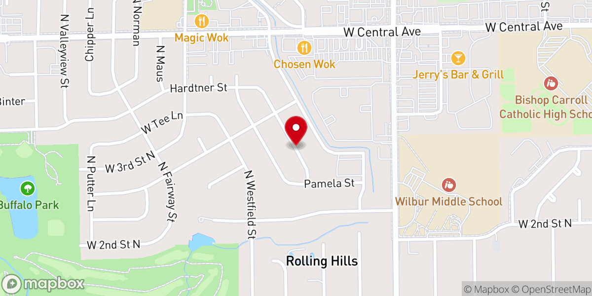 Map showing location of Saint Matthias Episcopal Church