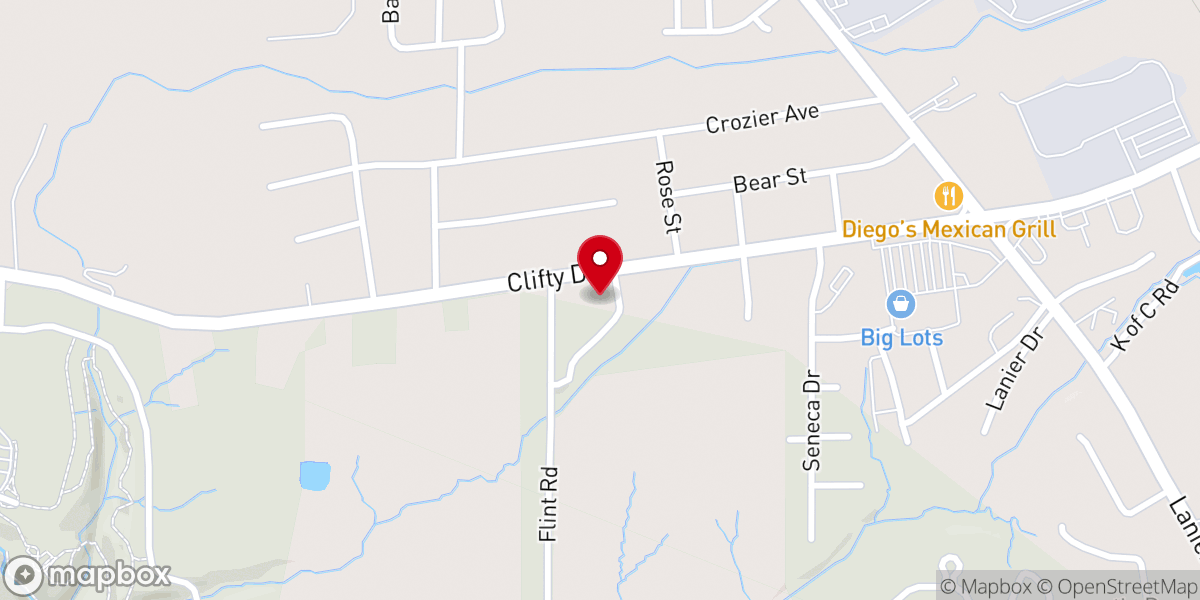 Map showing location of Calvery Wesleyan 3