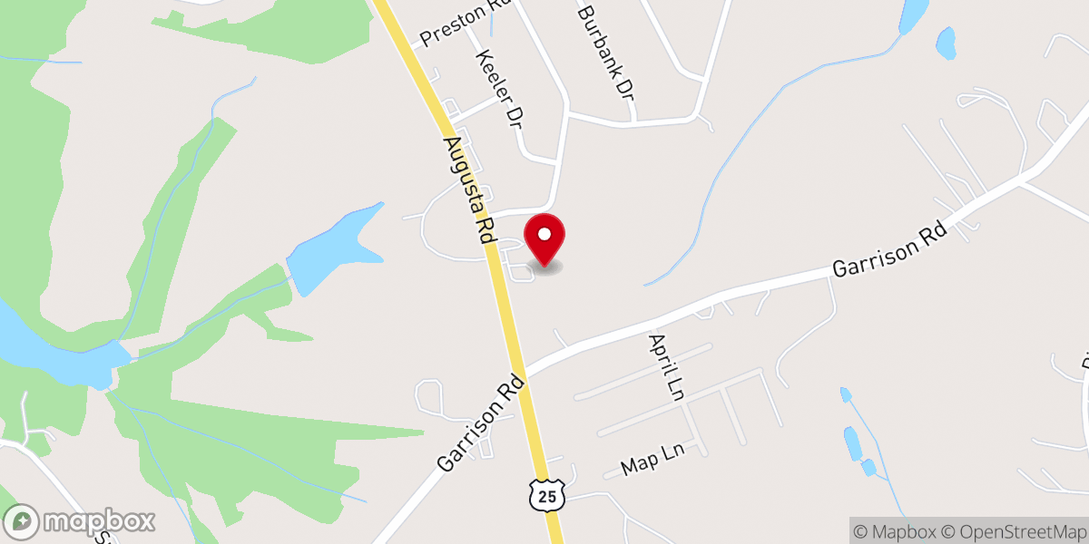 Map showing location of Grace Baptist Church