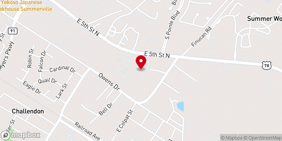 Map showing location of Covenant Life Church of Summerville