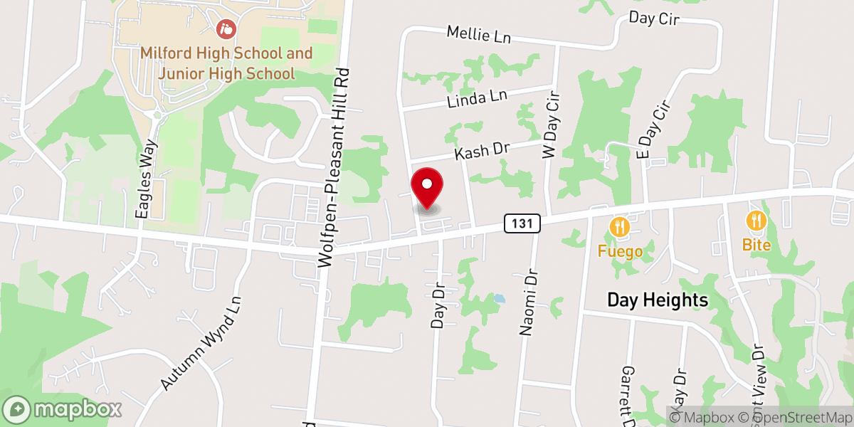 Map showing location of Pleasant Hill Reformed Baptist Church