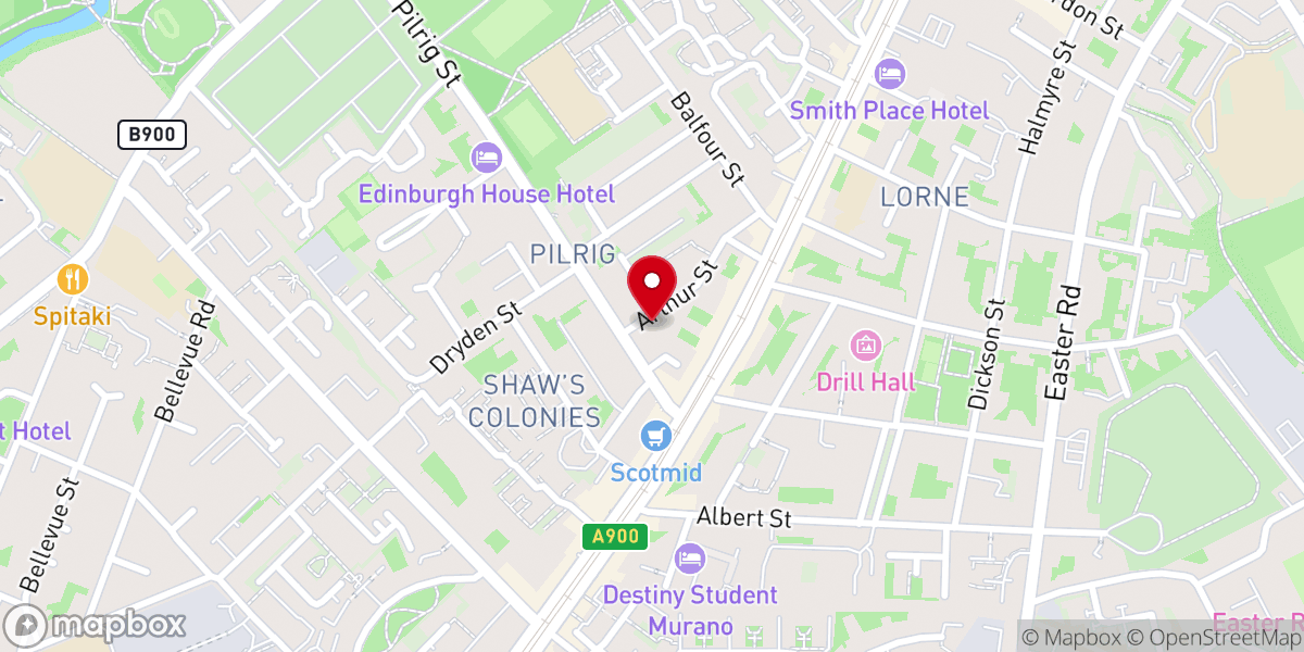 Map showing location of Edinburgh Free Church Continuing