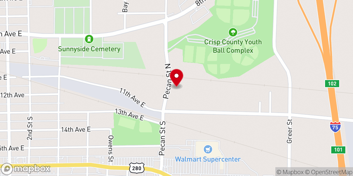 Map showing location of Faith Chapel Progressive Primitive Baptist Church