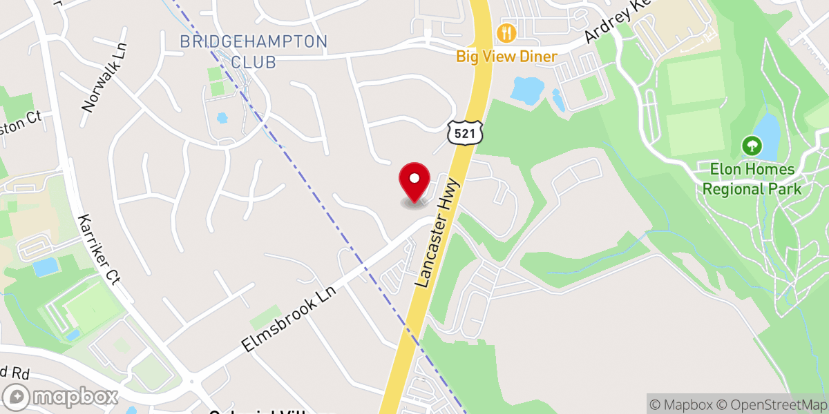 Map showing location of All Saints Lutheran Church