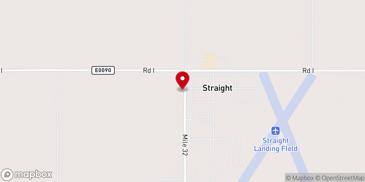 Map showing location of Straight Christian Church