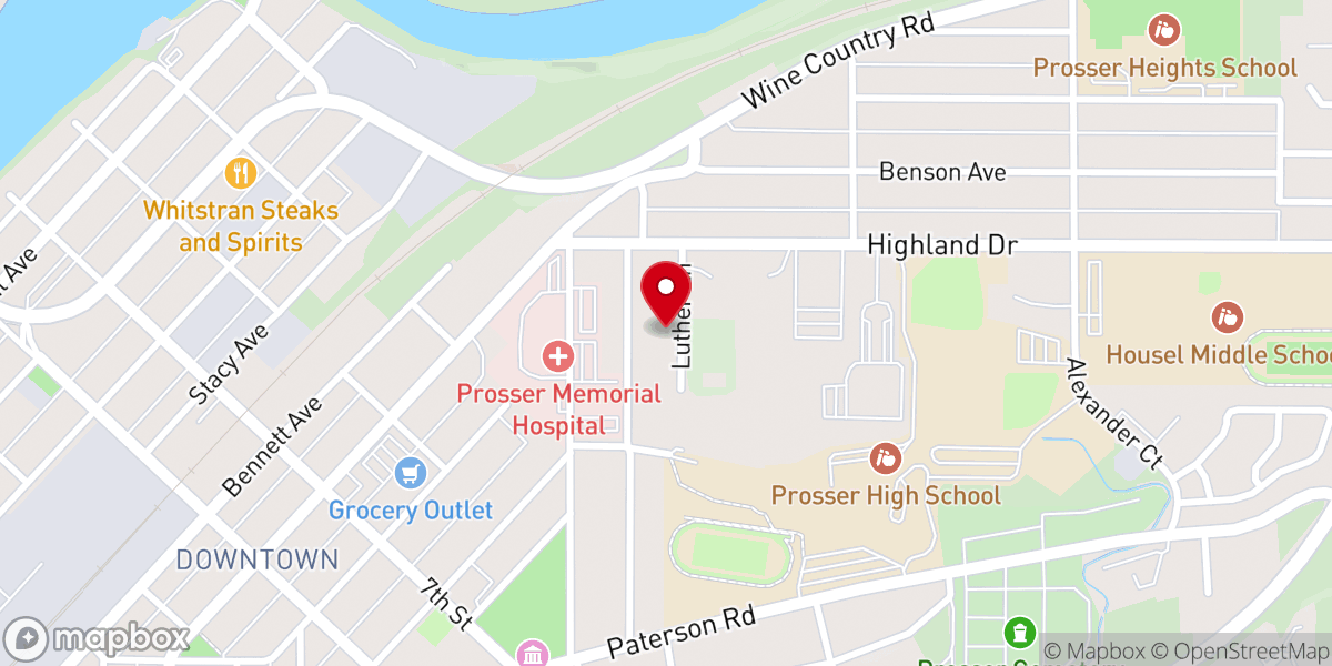 Map showing location of Messiah Lutheran Church