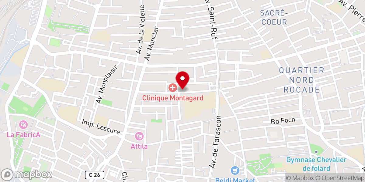 Map showing location of Paroisse St Ruf