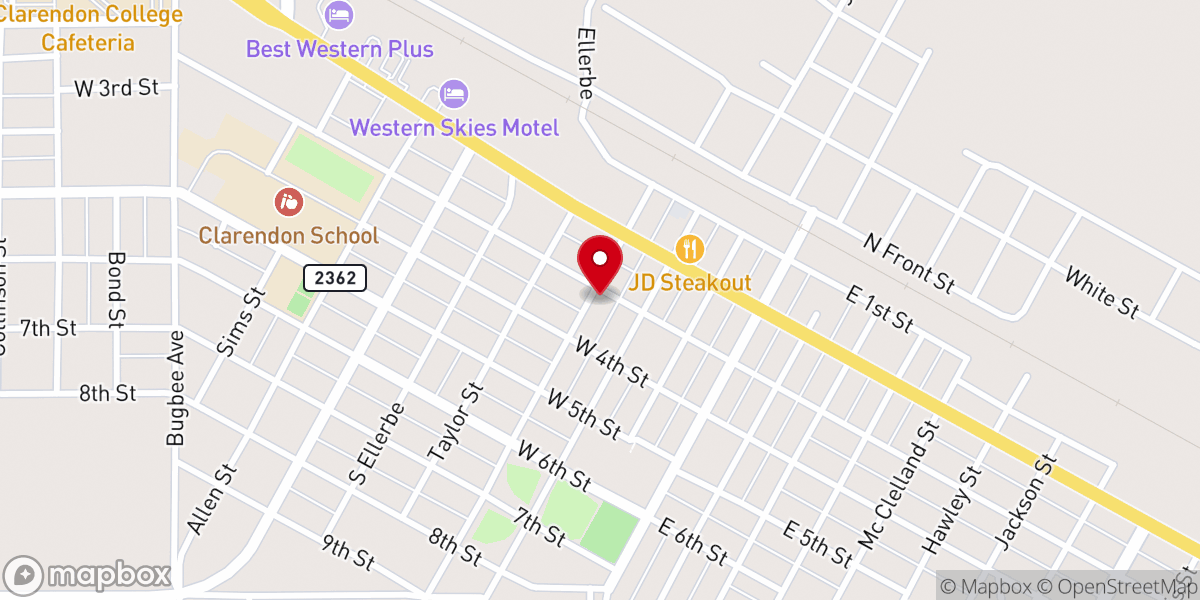 Map showing location of Saint John the Baptist Episcopal Church