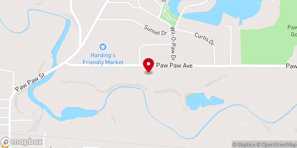 Map showing location of Faith Lutheran Church