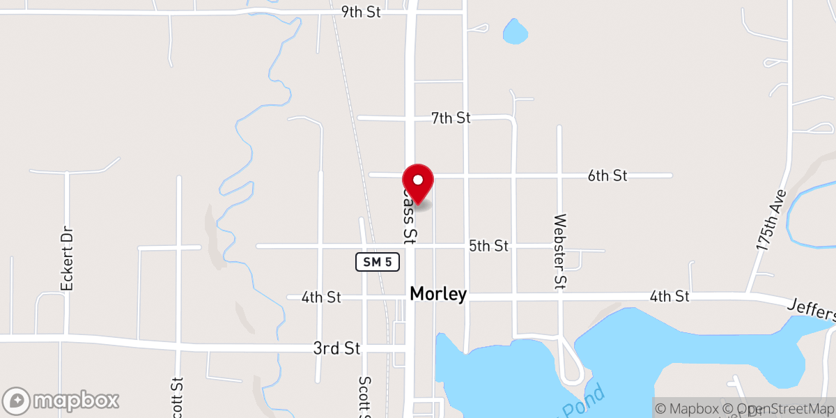 Map showing location of First Baptist Church