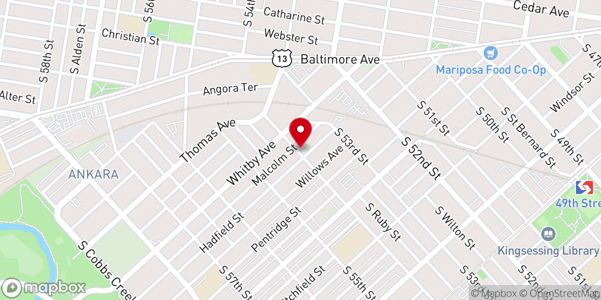 Map showing location of New Jerusalem Tabernacle of God Inc