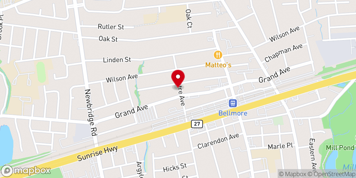 Map showing location of St. John Lutheran Church