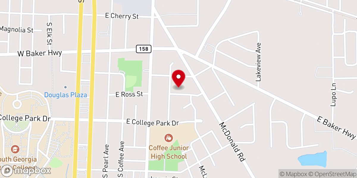 Map showing location of Shiloh Baptist Church