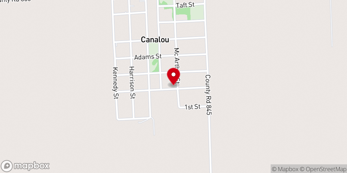 Map showing location of Assembly of God