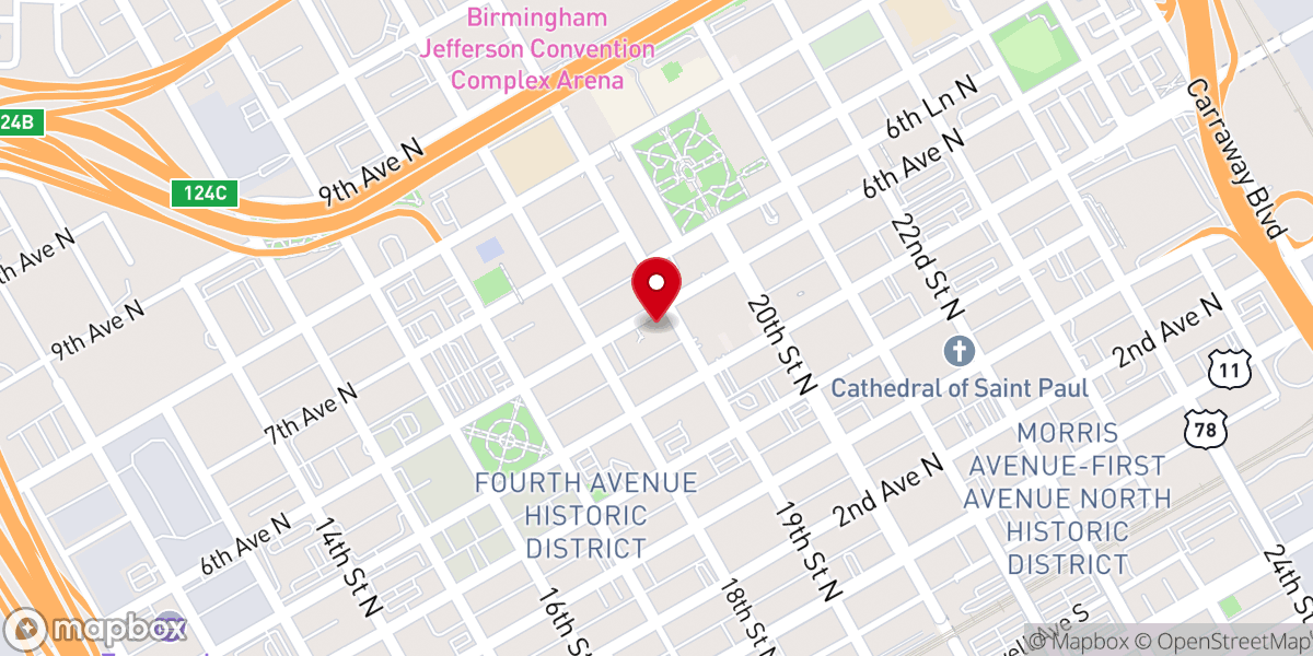 Map showing location of First United Methodist Church