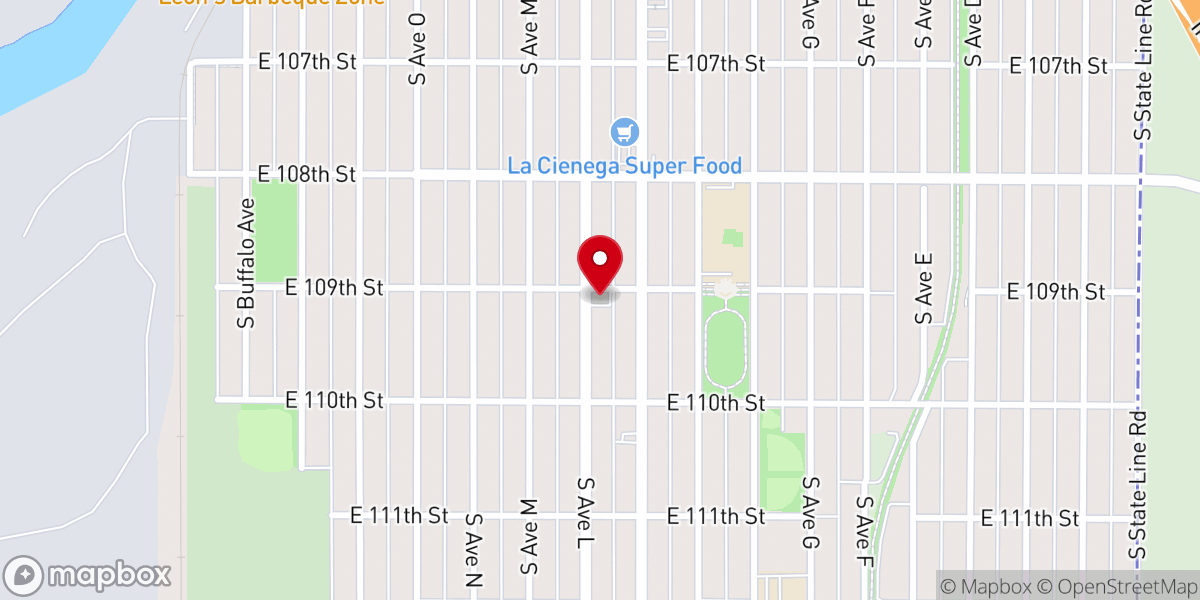 Map showing location of Calvary Baptist Church