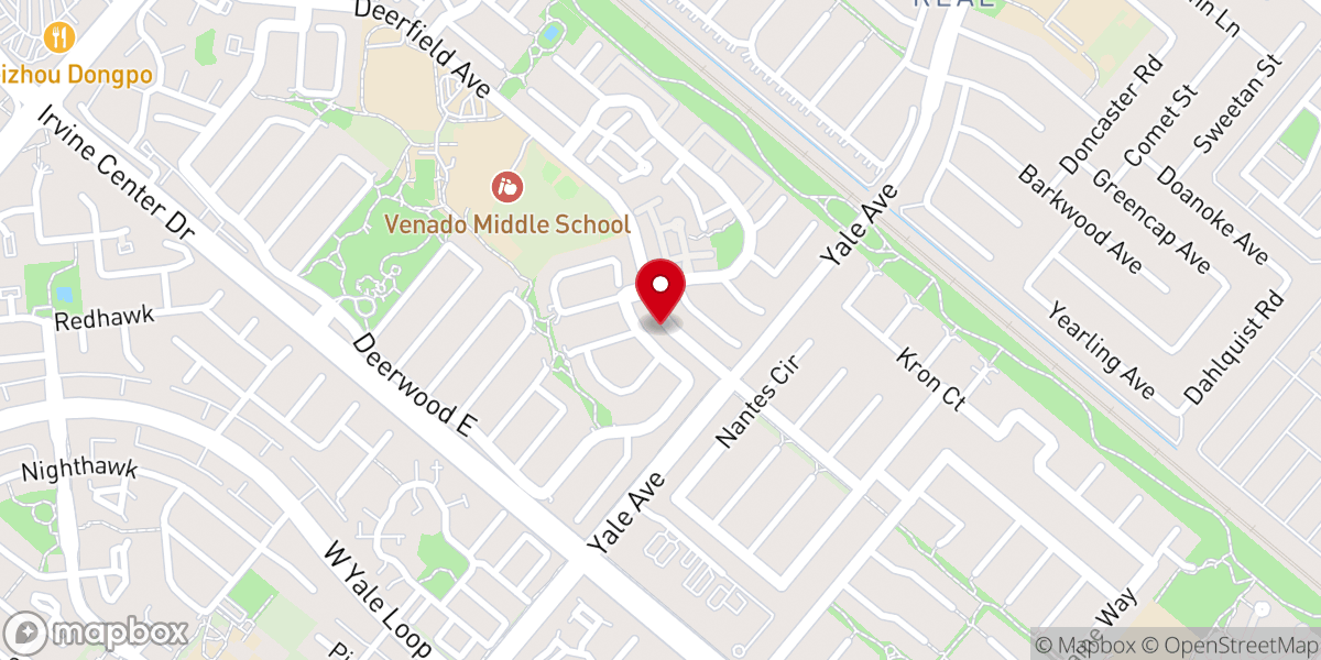Map showing location of Blessed Logos Church of Irvine