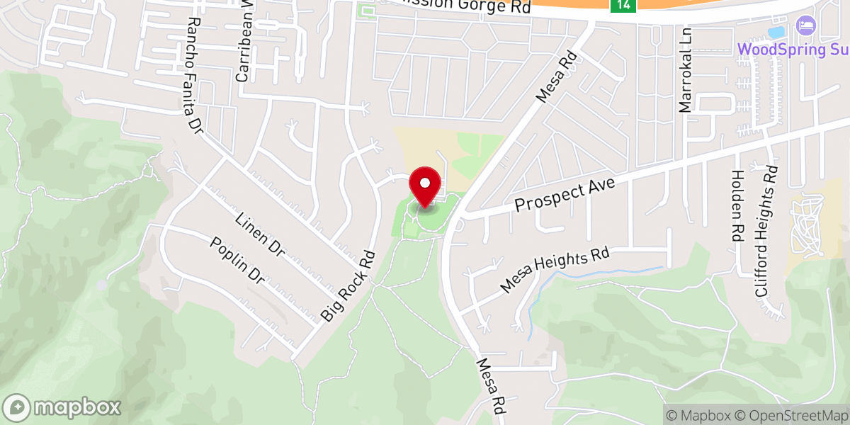 Map showing location of Big Rock Park